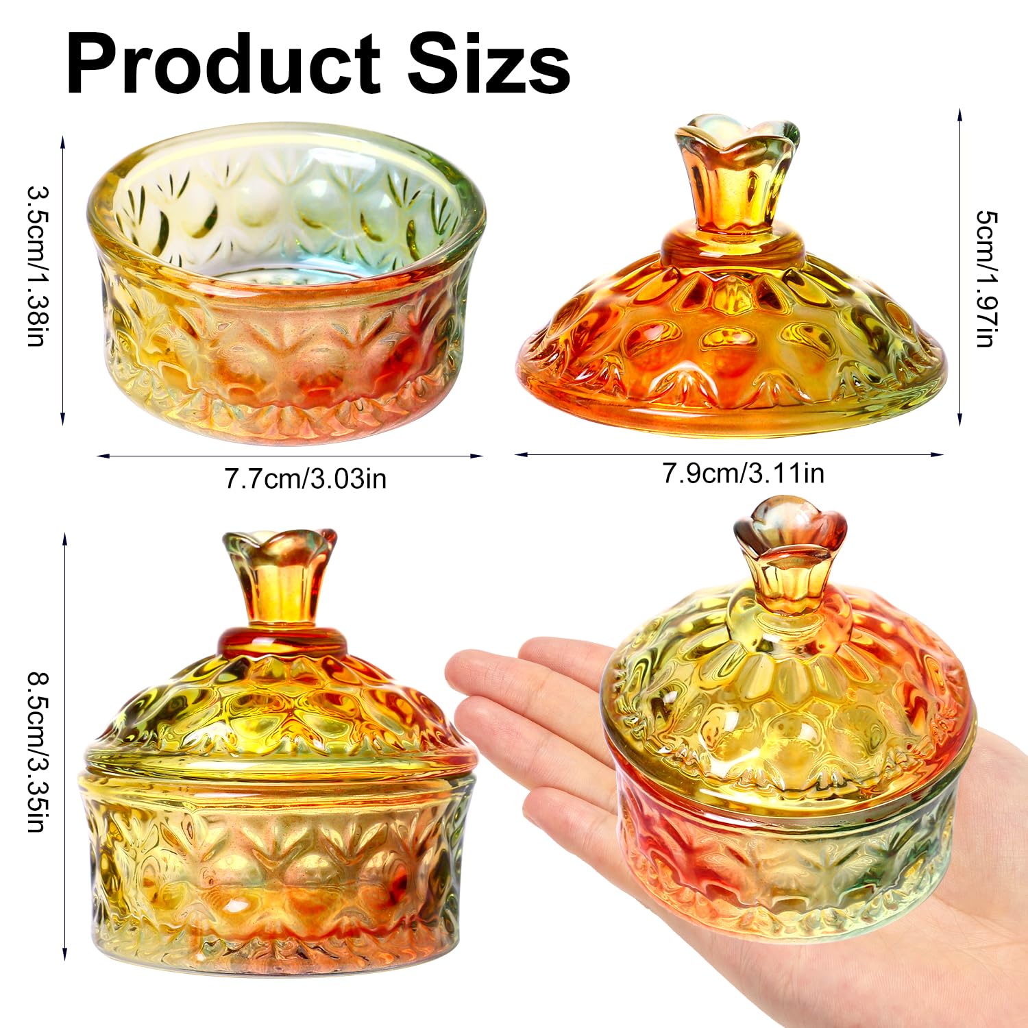 Dappen Dish with Liquid for Acrylic Powder Nails Diamond Styling Design Crystal Glass Monomer Dampen Dish Holder for Nail Acrylic Liquid (Gold)