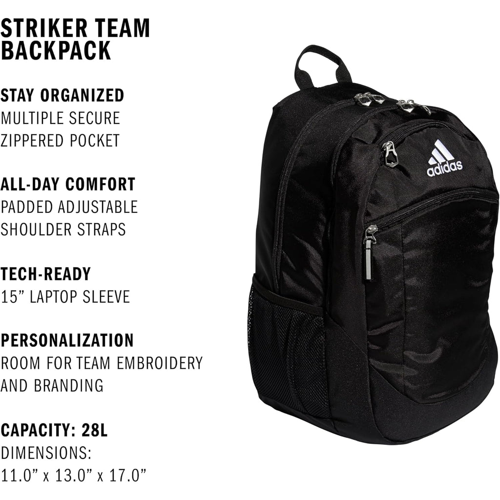 Striker Team Sports Backpack For Soccer And More, Workout Bag For Men And Women