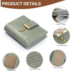 Small Wallet Women Rfid Blocking Leather Bifold Wallet Credit Card Holder For Women Ladies Compact Wallet Mini Purse With Zipper Pocket