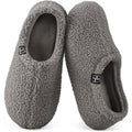 Hometop Women'S Fuzzy Curly Fur Memory Foam Loafer Slippers With Polar Fleece Lining