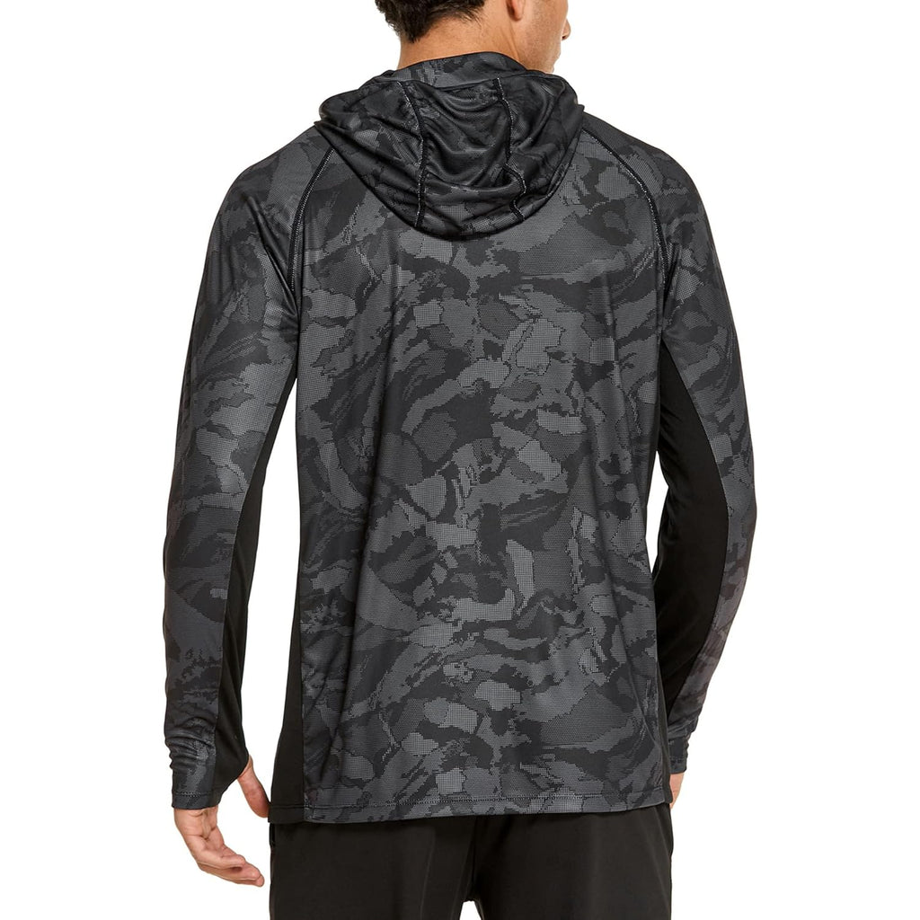 Coorun Men'S Hooded Sun Shirts With Mask Fishing Shirts For Men Long Sleeve Upf 50 Rash Guards Cooling Hoodies Hiking Shirts