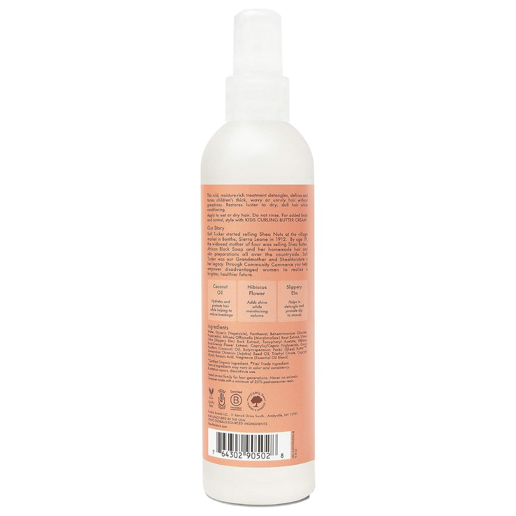 SheaMoisture Kids Detangler for Curly Hair, Extra Moisturizing Coconut & Hibiscus with Shea Butter, 8 oz