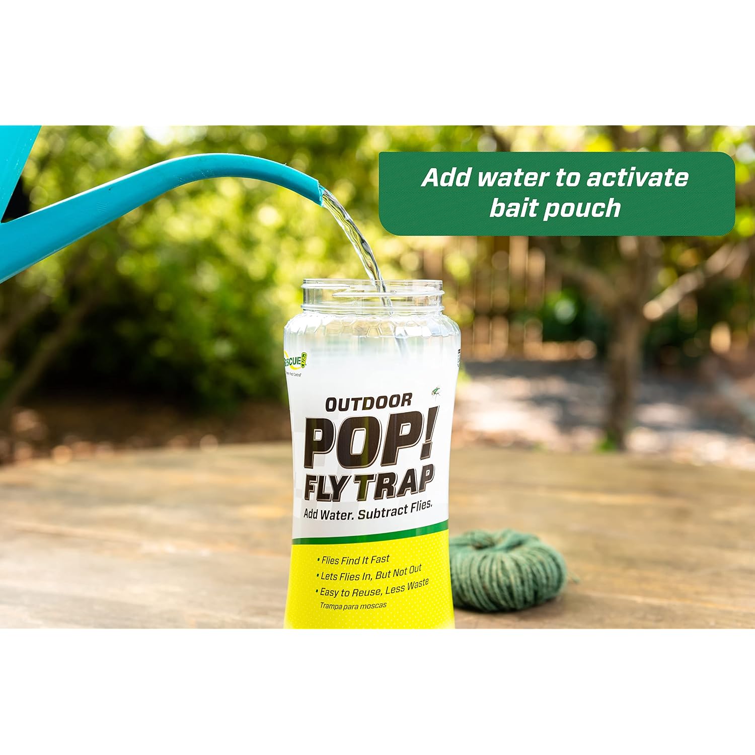 Rescue! Pop! Fly Trap – Large Reusable Fly Trap For Outdoor Use - 3 Pack