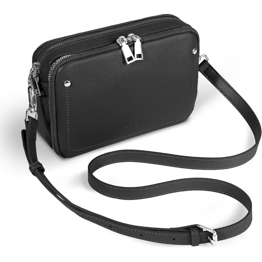 befen Genuine Leather Crossbody Bags for Women, Purses with Built in RFID Wallet Woman Camera Shoulder Bag Handbags | Genuine Leather, Built in RFID Wallet, Genuine Leather, Built in RFID Wallet