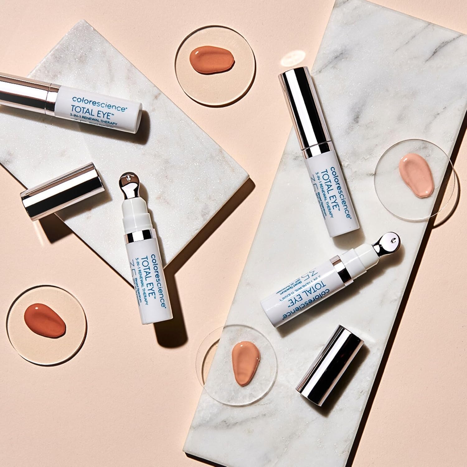 Colorescience Total Eye 3-In-1 Renewal Therapy Spf 35, Broad Spectrum Uva/Uvb, Clinically Proven Color Correction & Brightening, Cooling Applicator For Puffiness