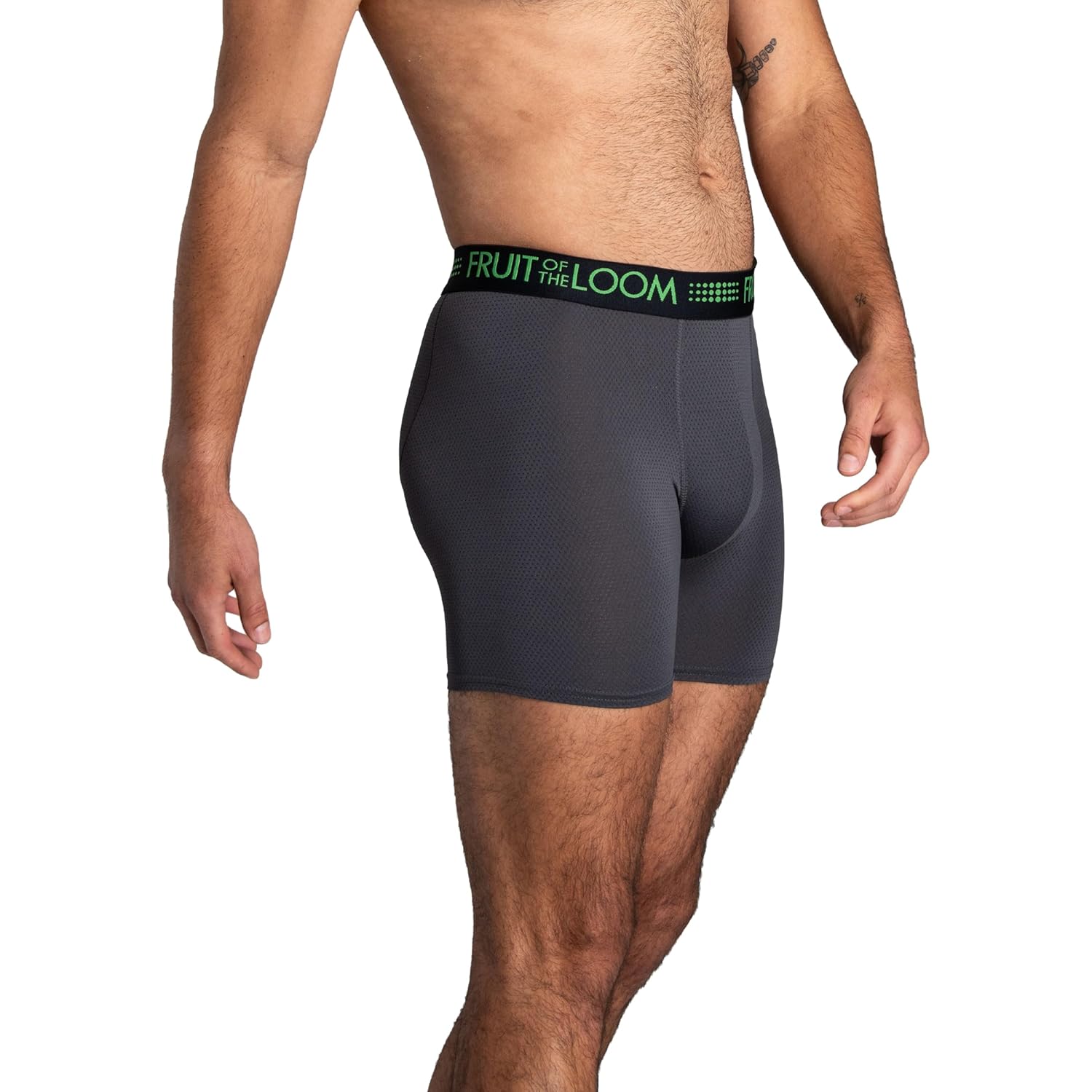 Fruit Of The Loom Men'S Men'S Breathable Boxer Briefs, Moisture Wicking Underwear, Assorted Color Multipacks