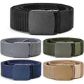 Unggjkb Tactical Men'S Nylon Belts,5 Pack Mens Belts Casual，Military Canvas Outdoor Metal-Free Belts