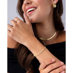PAVOI 14K Gold Plated Tennis Bracelets for Women - Bezel Set Cubic Zirconia Bracelet - Simulated Diamonds Round, Trillion, Trinity, Radiant, Pear, Valentines Day Heart Cut Stones Wedding Jewelry Gifts for Brides