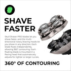 Skull Shaver Forte PRO 4 Head Replacement Blade - Shaver Blade for Wet & Dry Shaving - Rotary Heads Design - Japanese Stainless Steel - Compatible with Pitbull, Palm & Butterfly Kiss Shavers