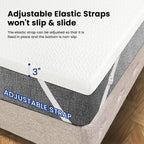 3 Inch Gel Memory Foam Mattress Topper Twin Xl, Cooling Mattress Topper With Removable & Washable Cover, Certipur-Us Certified