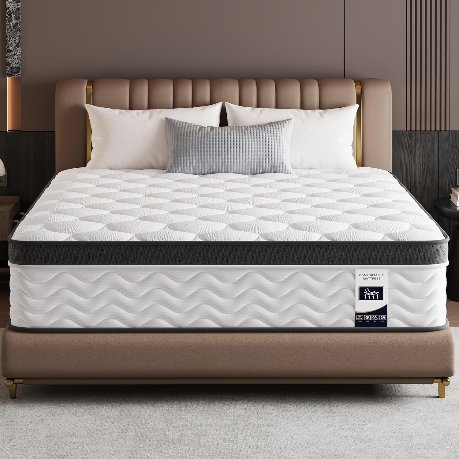 12 Inch Full Size Mattress, Hybrid Bed Mattress In A Box, 75" X 54"