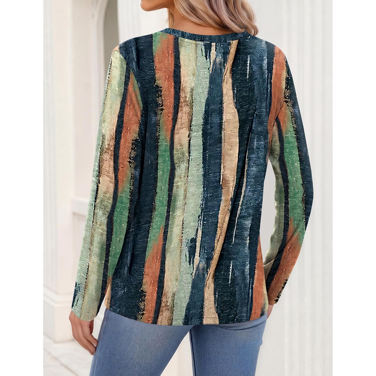 Zeagoo Womens Tops Long Sleeve V Neck Tee Shirts Cute Dressy Casual Clothing Business Work Blouse