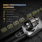 Angfan Hair Clippers For Men 8000Rpm Brushless Motor 440C Steel Blades | Barber-Grade Cordless Clipper Trimmer Set, 5-Speed, For Fade Designs, Hair Cutting Tools For Professional Barbers