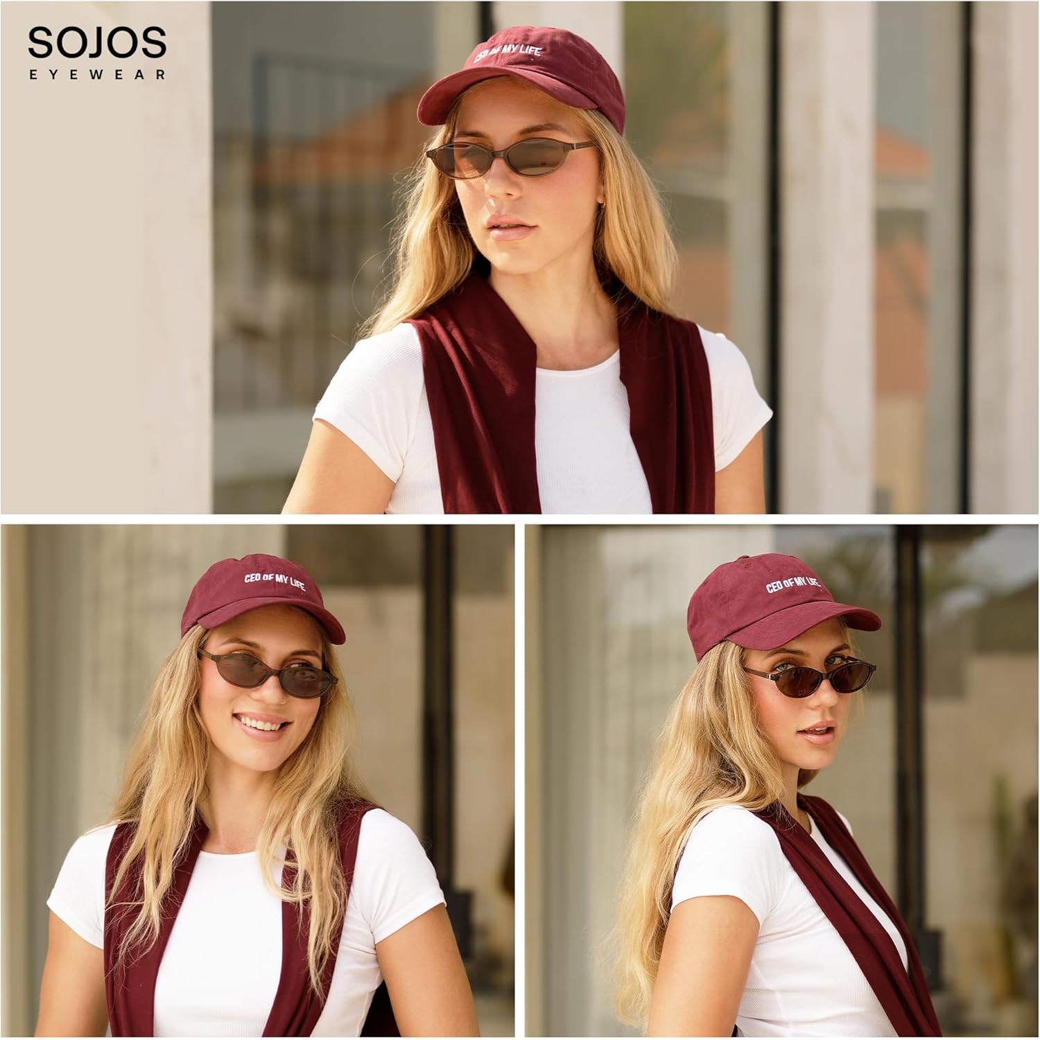 SOJOS TR90 Ultra Light Flexible Sunglasses for Women Retro Oval Polarized Cat Eye Vintage Shades UV400 Protection Comfort Fit