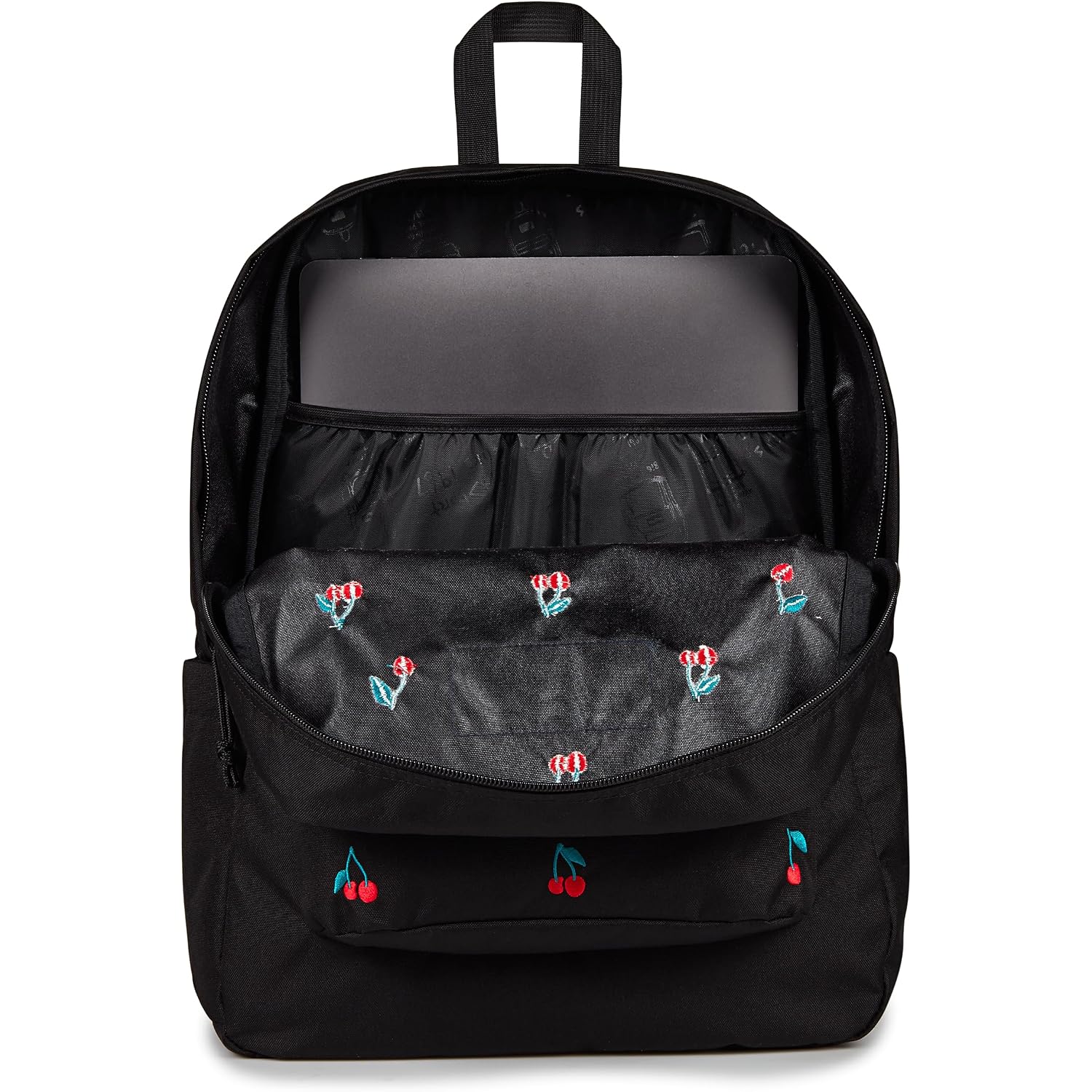 Jansport Superbreak Plus Fx Backpack - Work, Travel, Or Laptop Bag With Water Bottle Pocket - Surreal Sensations Black