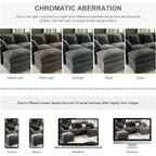 107" Cloud Couch Sectional, U Shaped Modular Sectional Sofa, 4-Seat Deep Seat Couch With 6 Removable Washable Pillows And 2 Ottoman For Living Room, Bedroom, Apartment, Black Grey