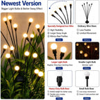 Tonulax Solar Garden Lights - Upgraded Solar Swaying Light, Sway By Wind, Outdoor Lights, Yard Patio Pathway Decoration, High Flexibility Iron Wire & Heavy Bulb Base, Warm White(2 Pack)
