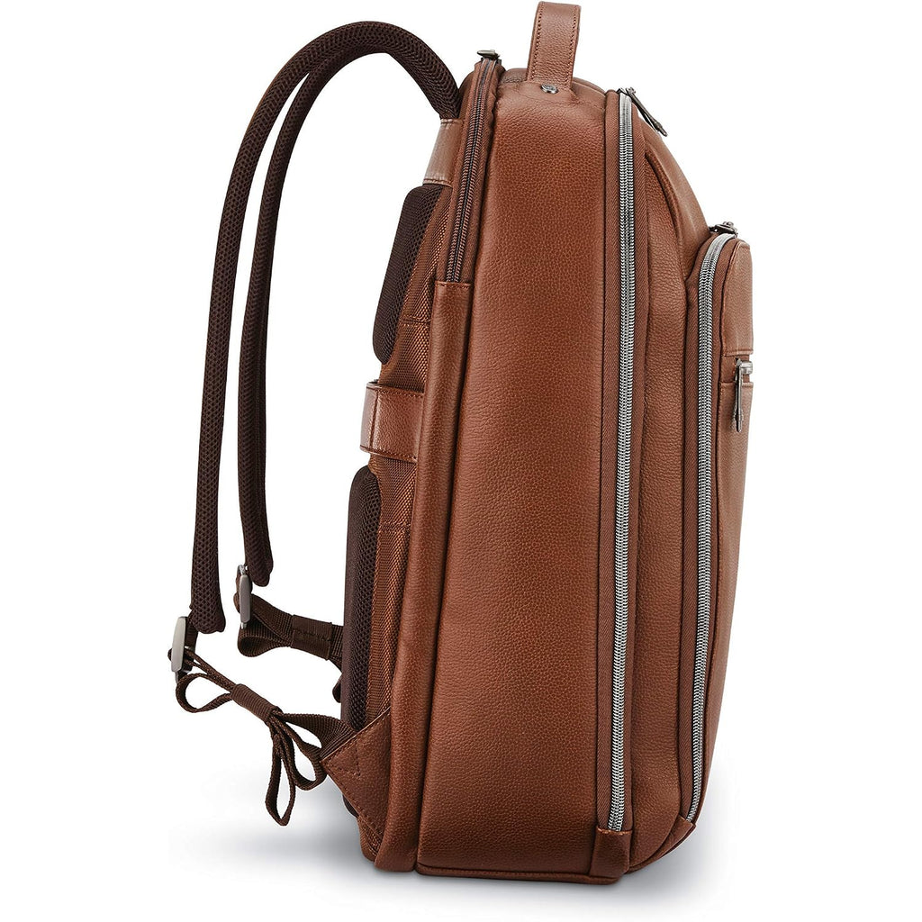 Samsonite Classic Leather Backpack, Cognac , One Size