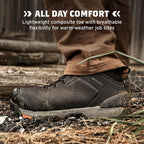 Brunt Ryng (Comp Toe) -Men'S Lightweight Waterproof Composite Toe Work Boot - Eh Rated - Slip + Oil Resistant - Heat-Resistant Sole - Breathable, Flexible Fit - Adjustable