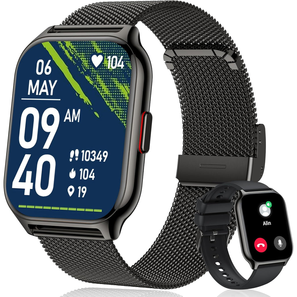 Smart Watch 45mm for Women Men(Dial/Answer Calls), 2.0" Fitness Tracker Watch with Heart Rate/Blood Pressure/Blood Oxygen Monitor for Android iOS