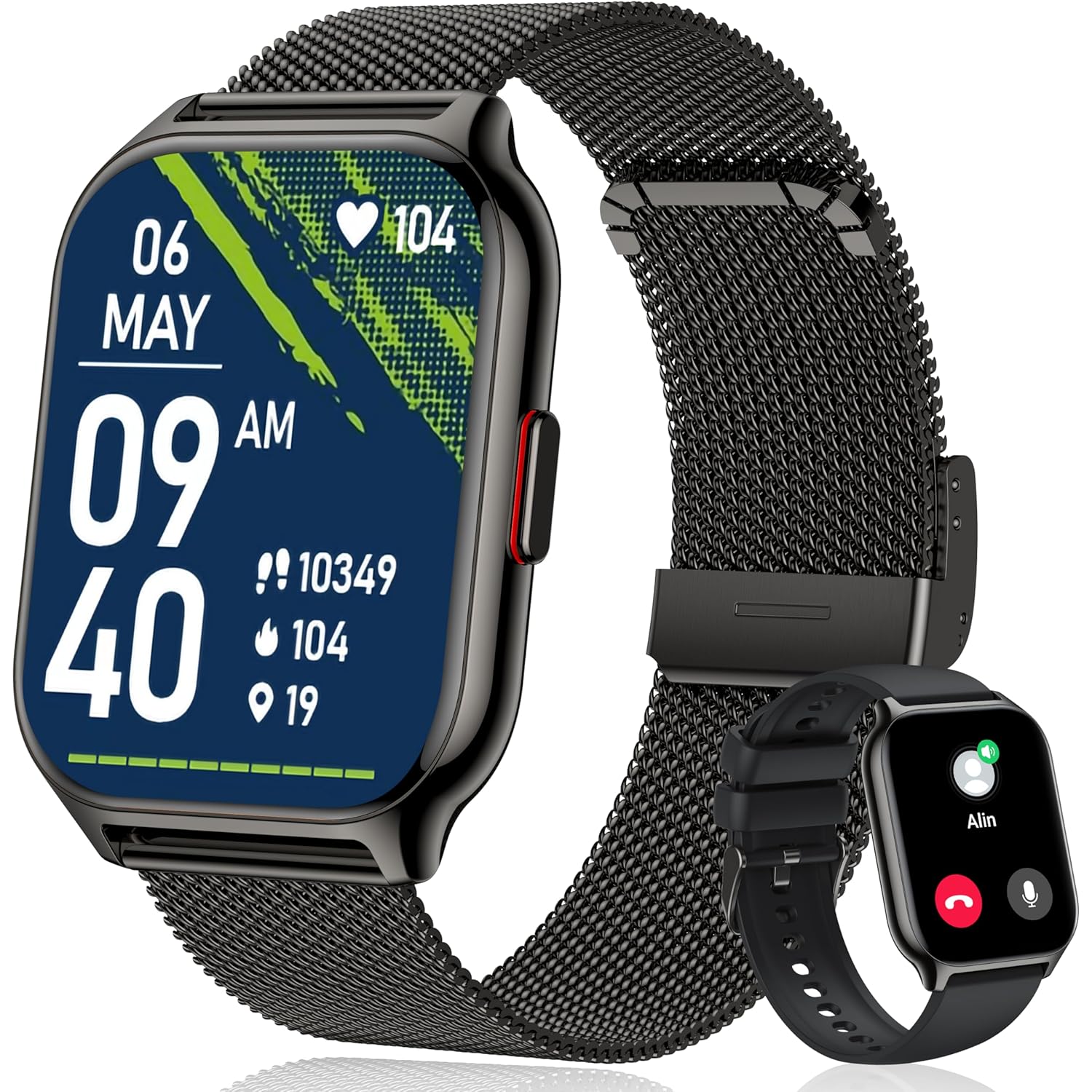 Smart Watch 45mm for Women Men(Dial/Answer Calls), 2.0" Fitness Tracker Watch with Heart Rate/Blood Pressure/Blood Oxygen Monitor for Android iOS
