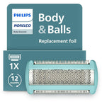 Philips Norelco Body Groomer Replacement Shaving Foil Head, 100% Showerproof & Waterproof Hypoallergenic Shaver Foil compatible with Philips BG5000/BG7000/BG9000 series Body Groomers, BG2010/40