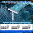 Solar Pool Fountain With Lights For Above Ground Pools | Pool Fountain Waterfall Pump With 6 Nozzle, Solar Pool Fountain For Inground Pools With 8 Color Led Lights