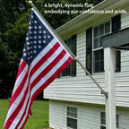 American Flag 3 X 5Ft, 350D Polyester Heavy Duty American Flags For Outside, Long-Lasting Us Flag With Embroidered Stars, Sewn Stripes, Brass Grommets, High Wind Proof Usa Flags For Outdoor
