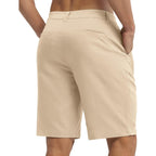 Willit Men'S Linen Shorts Dress Summer Casual Work Linen Shorts Flat Front With Pockets 10"