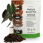 Molly'S Aroid Mix - Premium Soilless Potting Mix For Houseplants - Fast Draining, Chunky & Easier To Water Vs. Soil For Indoor Plants - With Bark, Coco Chips, Worm Castings, Mycorrhizae 10 Dry Quarts