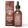 Viking Revolution Beard Oil for Men - Natural Mens Beard Oil with Argan Oil and Jojoba Oil - Beard Softener, Strengthens and Moisturizes - Beard Conditioner for Men (Sandalwood, 1 Pack)