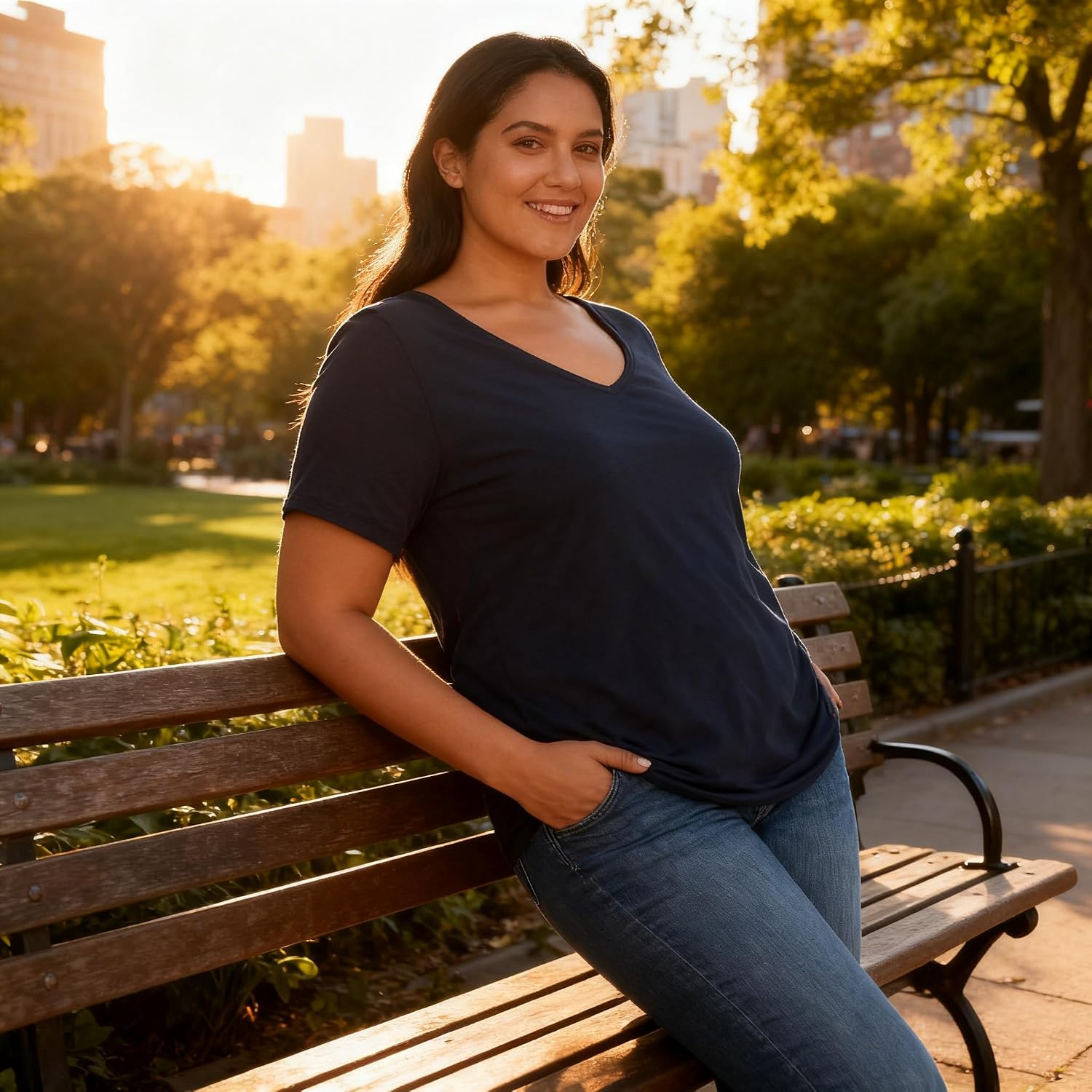 Amazon Essentials Women'S Plus Size Short-Sleeve V-Neck T-Shirt