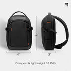 Sharper Image Crossbody Sling Bag For Men And Women, Water Resistant Cross Body Backpack, Chest Bag W/Adjustable Shoulder Strap, Casual Daypack For Outdoor Travel Hiking, Black (Venture Collection)