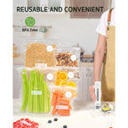 Syntus Vacuum Sealer Bags For Food, 60 Pcs (S+M+L) 8" X 10" And 10" X 13.8" And 11.8" X 13.8" Food Storage Bags For Sous Vide Cooking Microwave Heating, Air Valve Zipper Bags