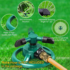 Sprinklers For Yard, Rotating Lawn And Garden Sprinkler For Large Area Coverage, Yard Sprinklers For Kids And Pets Playing