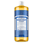Dr. Bronner'S Pure-Castile Magic Liquid Soap - Made With Regenerative Organic Certified Oils- 18-In-1 Uses For Face, Body, Hand, Hair, Laundry & More- Vegan, Non-Gmo- Body Wash- Peppermint,32Oz