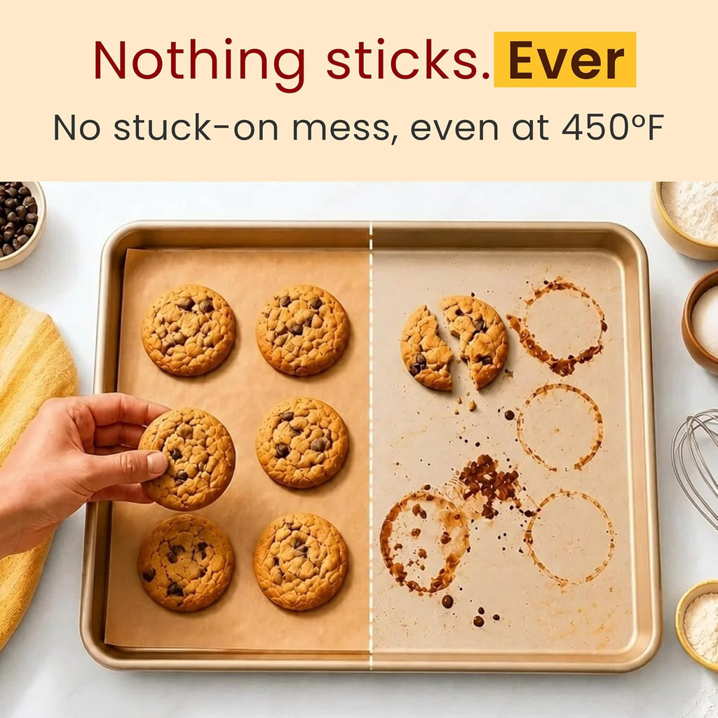 15" X 210 Ft 260 Sq.Ft Unbleached Parchment Paper For Baking – Non-Stick Brown Parchment Paper Roll With Cutter, Oven-Safe To 450°F For Cooking, Grilling, Steaming, Air Fryer By Baker'S Signature