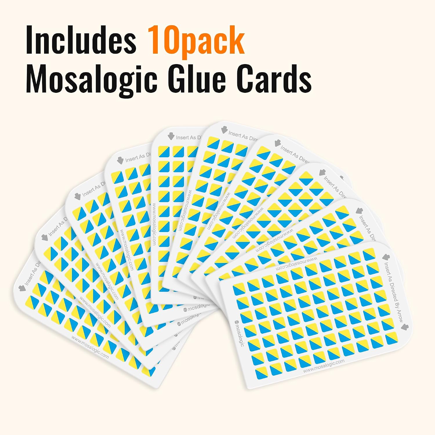 Mosalogic Sticky Card Plug Refill Replacement Glue Cards For Flying Insect Trap Indoor-10Pack (No Device)