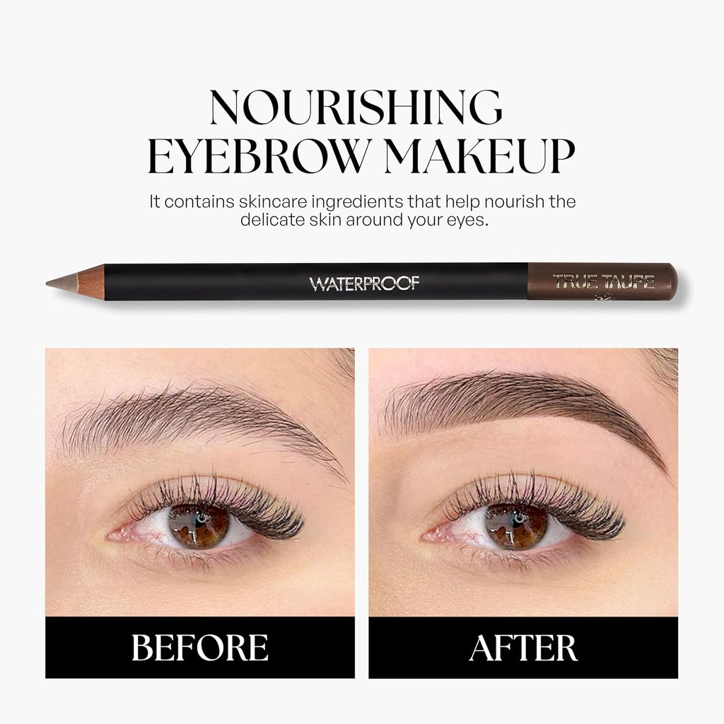Sorme Cosmetics Waterproof Eyebrow Pencil (True Taupe) | Natural Defining Brow Liner With Brush | Smudge-Proof & Waterproof Eyebrow Makeup | Nourishing Eye Brow Pencil For All Skin Types