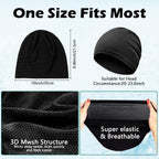 2 Pack Cooling Skull Caps For Men & Women, Breathable 3D Mesh Sweat Wicking Running Hat For Cycling Helmet Liner