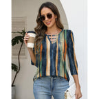 Lomon Women'S 3/4 Length Sleeve Tops Crew Neck Hollow Out T Shirts Fashion Casual Tops For Women 2026