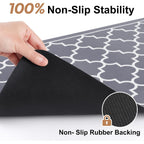 Wiselife Dish Drying Mat Super Absorbent Drying Mat Large Dish Drying Mats For Kitchen Counter Easy Clean Dish Mat Kitchen Drying Mat15"X 18" Stylish Grey