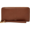 Fossil Women'S Logan Leather Rfid-Blocking Zip Around Clutch Wallet With Wristlet Strap For Women