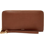Fossil Women'S Logan Leather Rfid-Blocking Zip Around Clutch Wallet With Wristlet Strap For Women