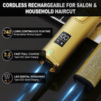 Fadeking® Professional Hair Clippers For Men – Cordless Barber Clippers & Beard Trimmer For Men, Fade Clipper And Trimmer Set For Home & Barber Use, Complete Men'S Grooming Kit - Gifts For Men
