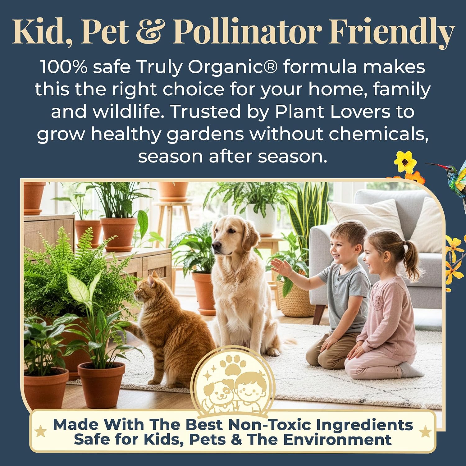Organic Plant Magic Fertilizer & Plant Food For House Plants & Garden 1/2Lb | Makes 32+ Gallons Of Organic Fertilizer, Plant Food For Vegetables Flowers Herbs Trees Outdoor & Indoor House Plants & Garden