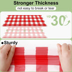 misaya 4 Packs Buffalo Disposable Table Cloth, 54 x 108 Inch Waterproof Plastic Tablecloth, Rectangle Red and White Checkered Table Covers for Picnic, Birthday, Party