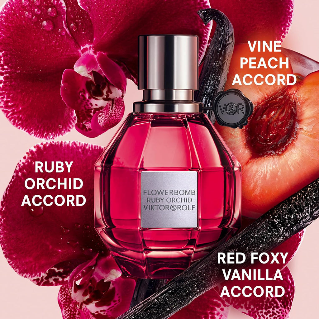 Viktor&Rolf - Flowerbomb Ruby Orchid Eau De Parfum - Women'S Perfume - Floral & Fruity - With Notes Of Vanilla & Peach