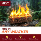 Fire Starter Squares, 160 Count, Campfire, Charcoal Grill & Wood Stove
