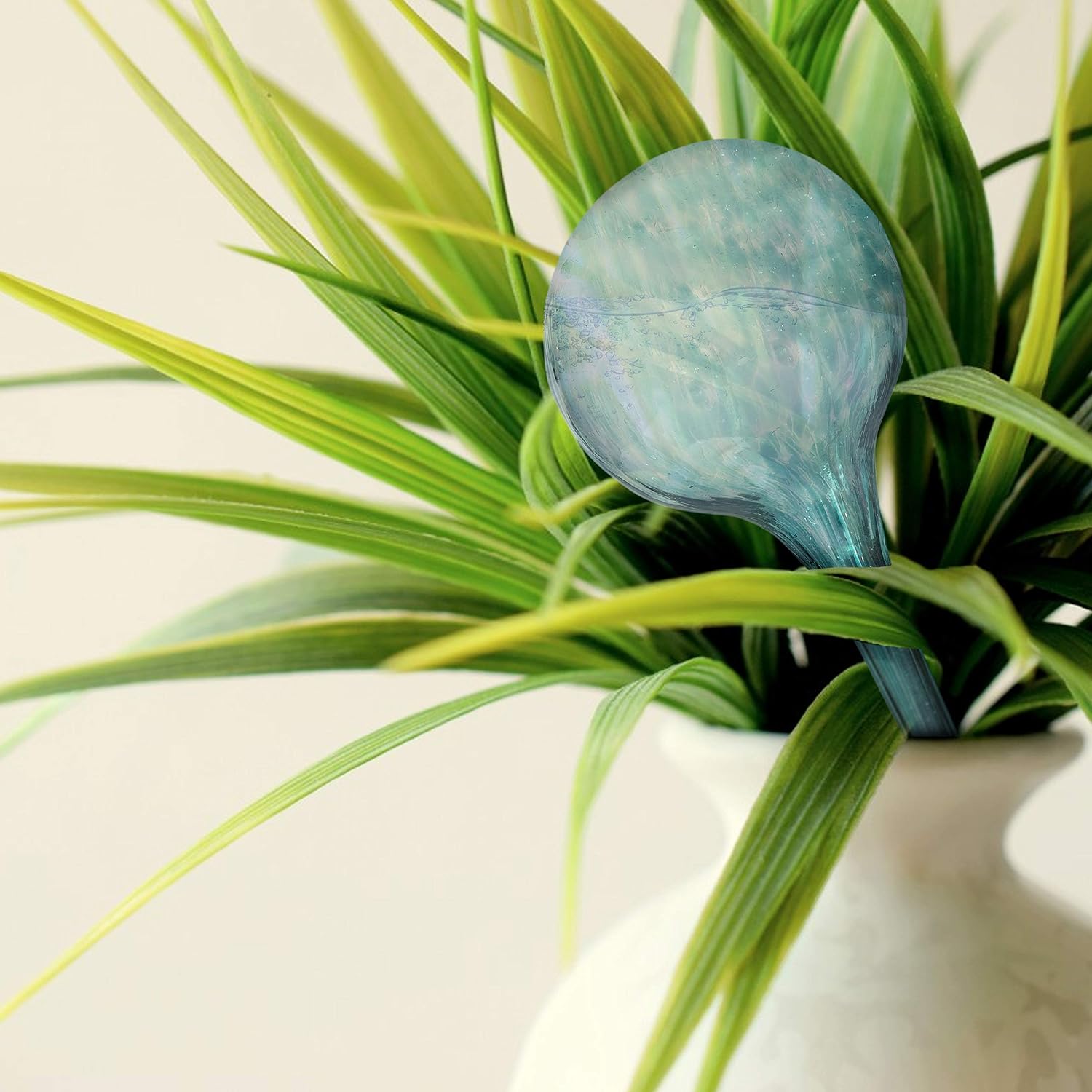 Besti Large Self Watering Globes For Plants (6-Pack) Waters Greenery Up To 2 Weeks Hands Free | Durable, Multicolored Glass Craftsmanship | Indoor And Outdoor Use - Measures 12” X 3.5”